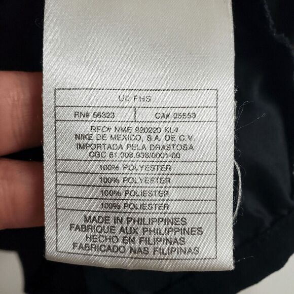 Nike 90s Vintage Windbreaker Mens Large Black 1/4 zip - Picture 8 of 9